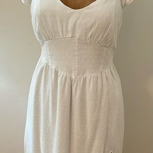 Hollister White Midi Dress
